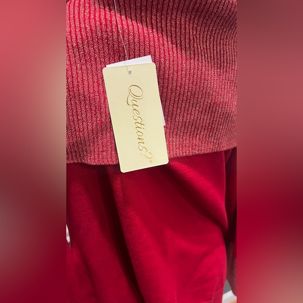 NWT Questions sweater, extra large - Picture 4 of 4